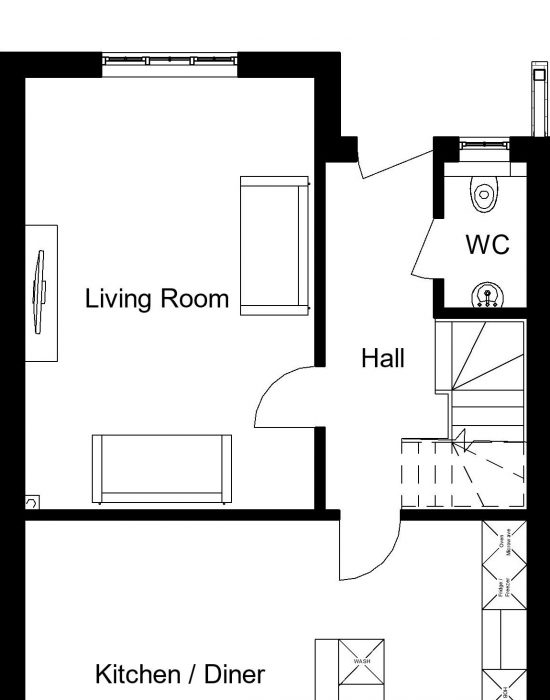 Roseberry Cottage - Ground Floor floorplan